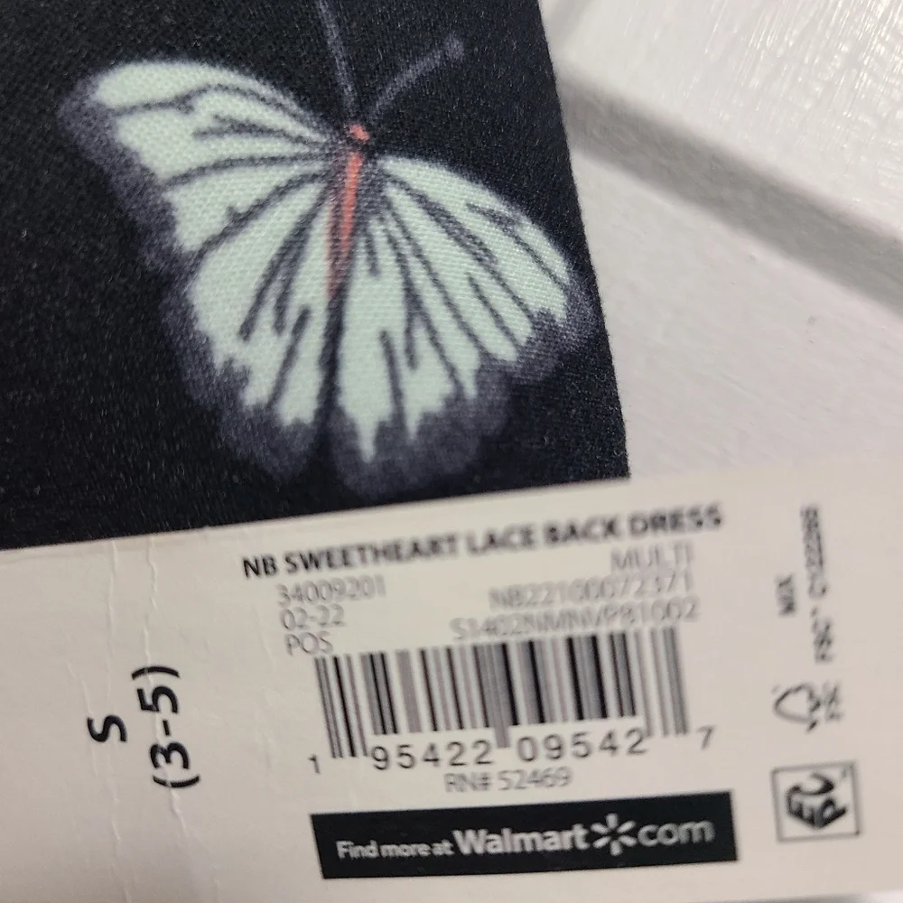 No Boundaries Black Butterfly Halter Sundress Cocktail NB Sweetheart Lace Back S - Picture 6 of 10